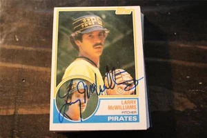 Tarjeta autografiada de Larry McWilliams 1983 Topps Piratas de Pittsburgh - Imagen 1 de 1