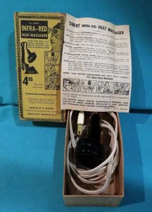 Vint 1930s Bakelite Sibert & Co. Infrared Heat Massager Box & Brochure Working - Picture 1 of 10