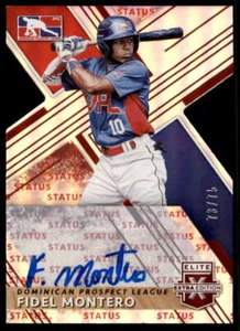 Fidel Montero Rookie 2019 Elite Extra Edition Autograph Status Die Cut Red #188 - Picture 1 of 2