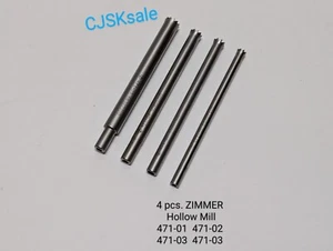 4 pcs. ZIMMER Orthopedic Hollow Mill 471-01 471-02 471-03 471-04 (USED). - Picture 1 of 17