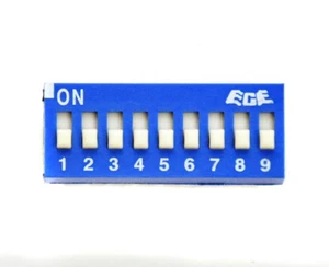 10pc Through Hole 9 Position 9P DIP Switch EDS109SZ Tin Plated RoHS ECE Taiwan - Picture 1 of 5