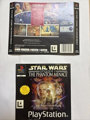 Star Wars Episode I: The Phantom Menace (PS1) – Black Label – Disc & Covers Only - Image 1 of 3
