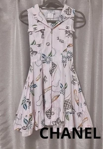 Authentic Chanel Vintage Halter Neck Size 36 Pink Good Condition HN3406 - Picture 1 of 7