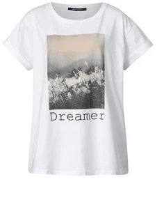 Sara Lindholm Damen T-Shirt Baumwolle Weiss Größe 44 NEU - Bild 1 von 3