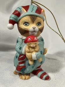 Bronson Kitty Katze 1994 Porzellan Weihnachtsschmuck - Bild 1 von 4