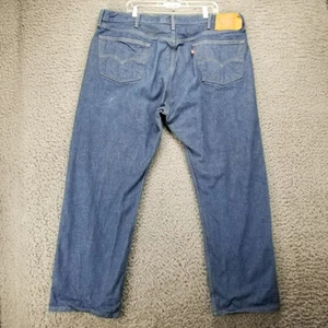 Jeans Levis Para Hombre 46x32 Azul 501 Botón Mosca 100% Algodón Pierna Recta Bolsillo en V - Imagen 1 de 14