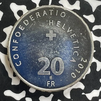 Suiza 2010 lote de 20 francos #C0102 plata! ¡Prueba! Foto 1 de 2