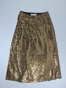 Michael Kors Rock Damen XS Gold Pailletten auffällig, schwarz gefüttert - Bild 1 von 6