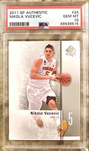 2011 POP 8 NIKOLA VUCEVIC ROOKIE RC SP AUTHENTIC #24 PSA 10 GEM MINT!