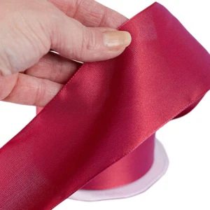 80 yards of 2-1/2" Rose Pink Organza Wired Ribbon - Picture 1 of 2