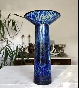 Vintage mid century GROẞ Vase Glasvase mundgeblasen Hyazinthenglas Zwiebelglas ? - Bild 1 von 22