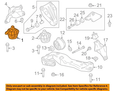 BMW OEM 10-19 535i GT xDrive Motor Transmisión Montaje-Motor Soporte 22116859846 Foto 1 de 2