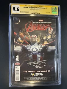 Ganz neu, ganz verschieden Avengers Annual #1 CGC 9.6 Anthony Mackie signiert "Falke" - Bild 1 von 21