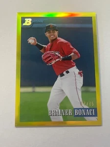 BRAINER BONACI 2021 BOWMAN HERITAGE YELLOW ROOKIE /75 RED SOX #110 - Picture 1 of 2