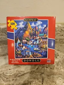 Norway 500 Piece 16x20 Jigsaw Puzzle Dowdle Folk Art 00474 Complete - Picture 1 of 6