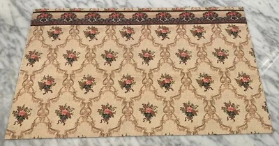 Antique Vintage room box doll house floral Wallpaper & Border CHOICE - Image 1 of 4