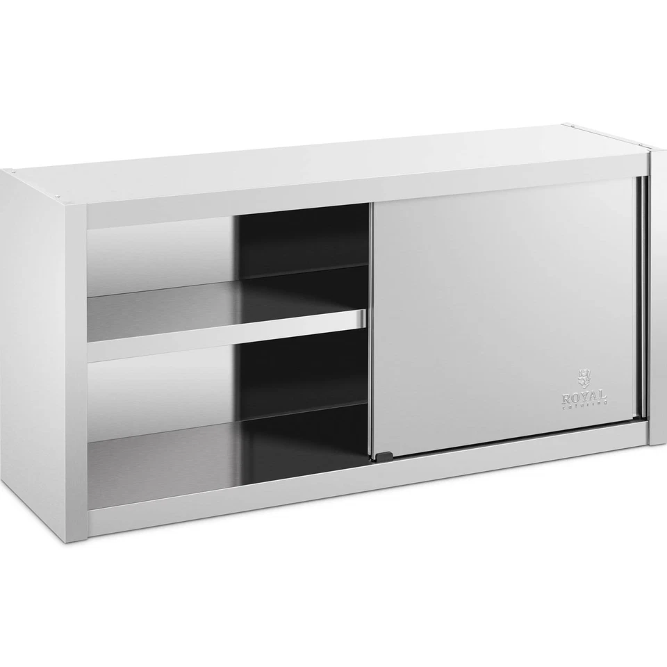 ROYAL CATERING Wandhängeschrank Schiebetür Hängeschrank Edelstahl Hängeoberschrank 120 x 45 cm