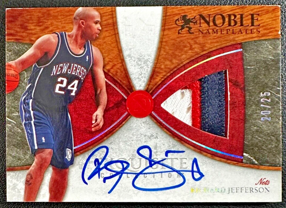 RICHARD JEFFERSON 2006-07 Exquisite Collection Noble Nameplates Patch Auto 20/25 - Image 1 of 2