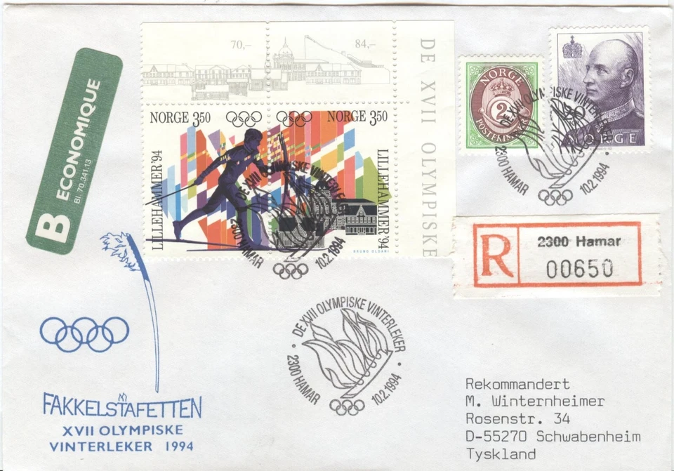 Norway Olympic Games Lillehammer 1994 Torchrelay Hamar 10.2.1994 - Image 1 of 1
