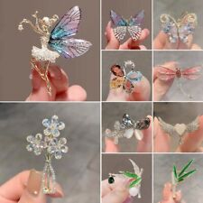 Colorful Crystal Flower Butterfly Rhinestone Brooch Pin Fashion Women Jewelry