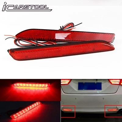 Luces de freno reflectoras de parachoques LED de lente roja para Toyota Matrix Venza Avalon Sienna Foto 1 de 4
