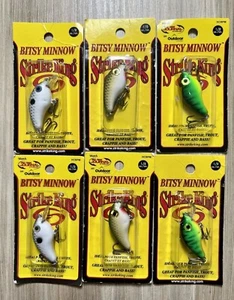 Strike King (Lot Of 6) Bitsy Minnow Squarebill Crankbaits, Bass Fishing! NWT! - Picture 1 of 12