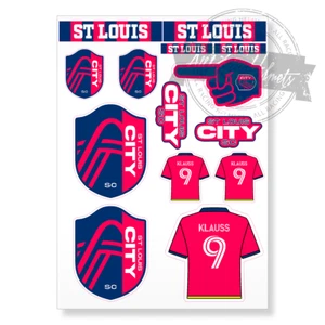 St Louis City Soccer Club MLS A4 Printed Vinyl Decal Sticker High Quality Kit - Picture 1 of 4