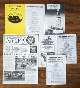 Vintage Weatherby Horse Racing Race Cards Booklets 1980s 1970s