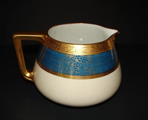 Antique B&Co Bernardaud Pickard Decor Gold Encrusted Pitcher Limoges France - Picture 1 of 8