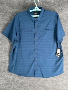5.11 Tactical Shirt Men Size 2XL Blue Ellis Rip Stop Vent Tac Short Sleeve - Picture 1 of 15