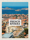 Blechschild 30X40 French Riviera Meer Panorama Wand Deko Cafe Sammler Geschenk