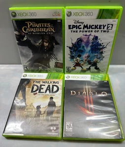 Lote de juegos Xbox 360 -Walking Dead-Diablo-Epic Mickey-Pirates -CIB-Probado! - Imagen 1 de 6