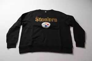 Pittsburgh Steelers Women's FOCO NFL Sequin Sweatshirt CA4 Black Size XL NWT - Picture 1 of 4