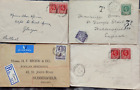 NIGERIA SELECTION OF 4 KING GEORGE V COVERS + 1 FRONT FOR POSTMARK INTEREST