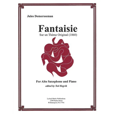 Demersseman Fantaisie for Eb Alto Sax,  NEW 3rd Edition w/CD - ON SALE NOW! - Image 1 of 2