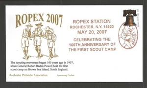 2007 US Boy Scouts Rochester NY 100th anniv 1st Boy Scout camp ROPEX gold - Picture 1 of 1