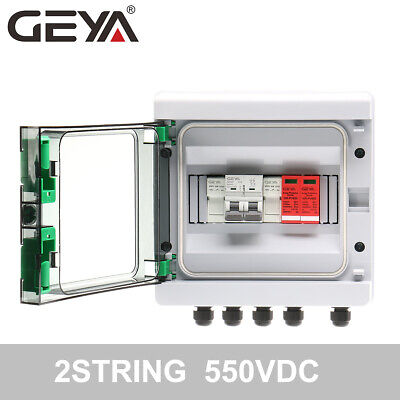 Solar PV Combiner Box Plastic 15A 1string 550VDC Circuit Breaker For Solar Panel • 103.12$