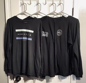 Mens Long Sleeve Shirt Lot Size Large (4 Shirts) Hurley ONeill