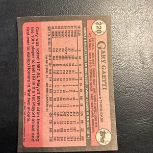 B52 1989 Topps #220 Gary Gaetti, Minnesota Twins - Picture 1 of 2