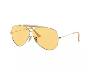 Ray-Ban Sunglasses RB3138 SHOOTER AMBERMATIC Yellow Unisex yellow gold - Picture 1 of 6