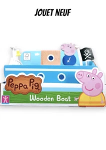 Peppa Pig Bateau en bois avec figurine NEUF - Imagen 1 de 3