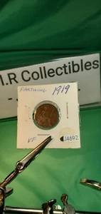 1919 Great Britain Farthing King George V KM 808.2 - Picture 1 of 15