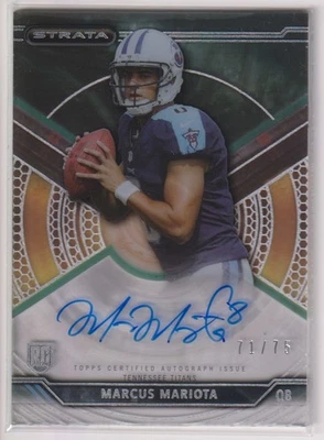 NFL MARCUS MARIOTA ROOKIE AUTO 2015 TOPPS STRATA FOOTBALL AUTOGRAPH SIGNATURE 51 - Image 1 of 2