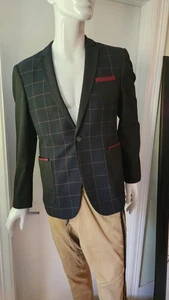 Mens Medium Blue Blazer Cotton Sport Coat Unstructured NEW A8 - Picture 1 of 11