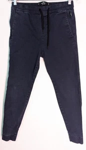 Hollister Skinny Jogger Pants Size Extra Small XS Black Elastic Drawstring (945) - Picture 1 of 3