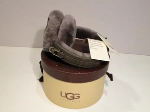 UGG Lammfell / Leder Ohrenschützer grau im Originalkarton - Bild 1 von 6