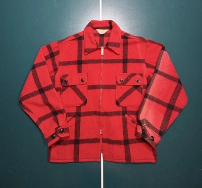 Vintage 1950's Penneys Foremost Wool Buffalo Plaid Hunting Jacket Men’s Large - Image 1 of 4
