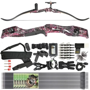 56" Takedown Recurve Bow 30-50lbs Limbs Metal Riser Archery Adult Hunting Target - Picture 1 of 21