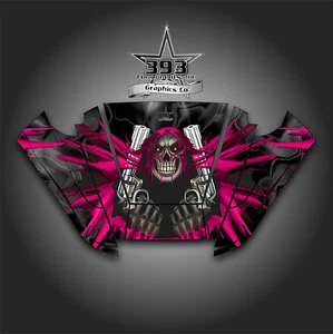 Arctic Cat Wildcat Trail Graphic Decal Kit Wrap Hood Unleashed Black Pink - Picture 1 of 1