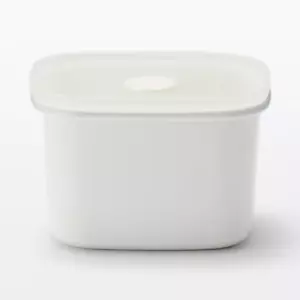 MUJI enamel storage container with valve lid deep, small 440ml - Picture 1 of 7